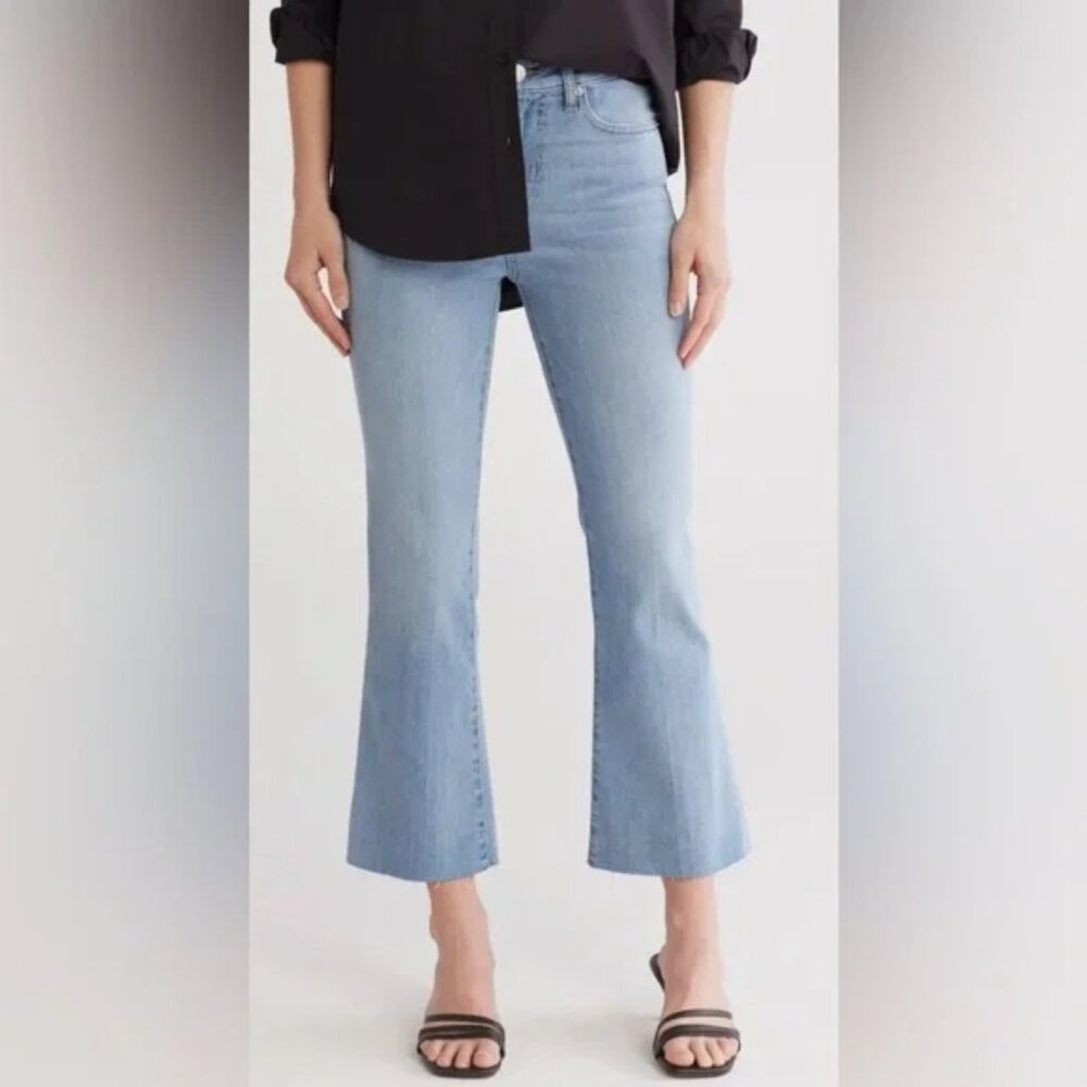 Frame Raw Crop Mini Bootcut Jeans Women's Size 27 Wilson Raw After Wash
